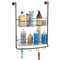 mDesign Metal Bathroom Over Door Hanging Shower Caddy, X-Wide